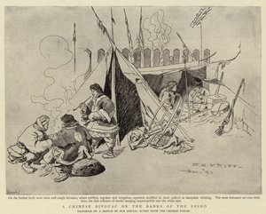 Un bivouac chinois sur les rives du Peiho - Charles Edwin Fripp